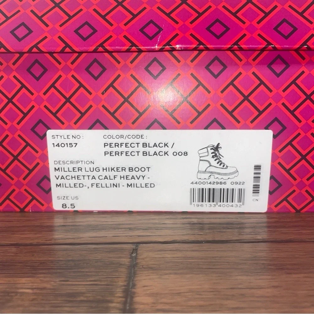 Tory Burch combat boots moto boots ankle boot Miller Lug Hiker boot chunky boots - Picture 3 of 16